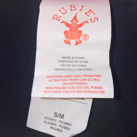 NWOT Rubie's Women's Batgirl Costume Dress with Attached Wings Cape Size S/M - Picture 6 of 10